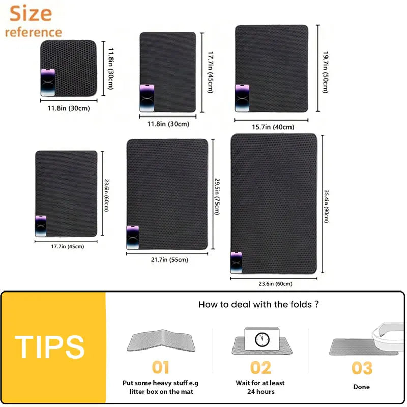 Double Layered Litter-Trapping Cat Mat
