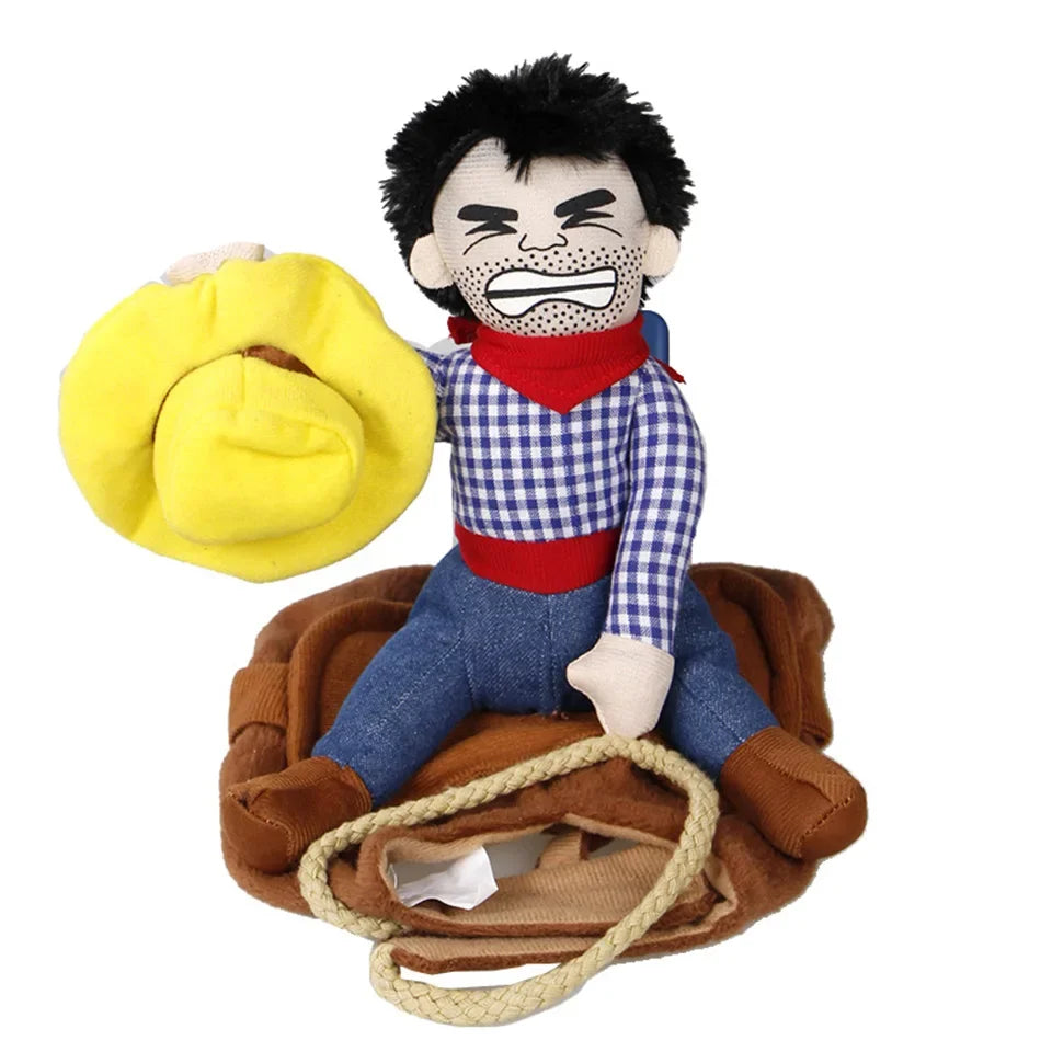 Funny Cowboy Rider Dog Costume