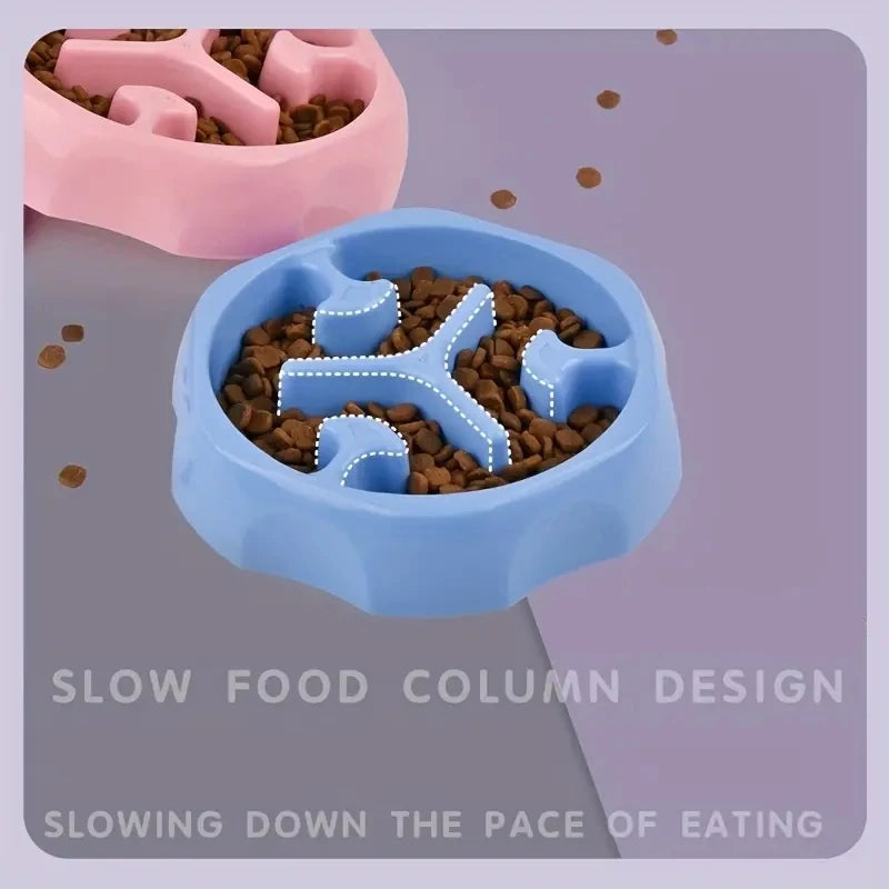 Slow Feeder Pet Bowl – Anti-Choking Food & Water Dish