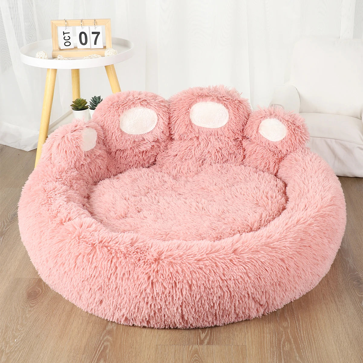 Plush Dog & Cat Sofa Bed – Warm, Washable Pet Bed