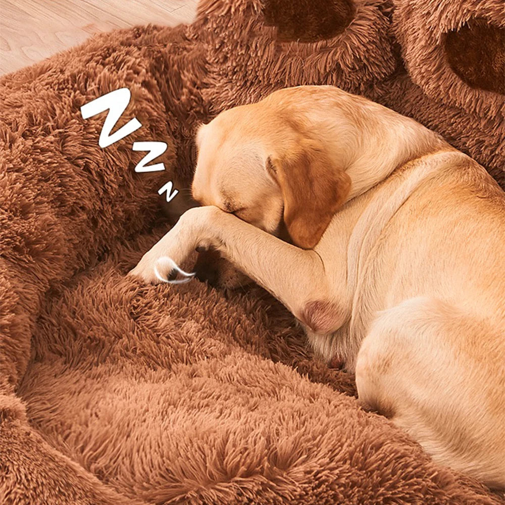 Plush Dog & Cat Sofa Bed – Warm, Washable Pet Bed